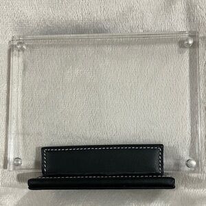 Coach Black Leather Stand with Acrylic Magnetic Frame